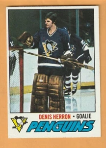 Denis Herron Pittsburgh Penguins 1977-78 Topps #119 12A - Imagen 1 de 2