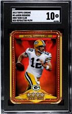 2013 SGC 10 Aaron Rodgers 99/99 Topps Chrome  4000 yard club Red Refractor #8