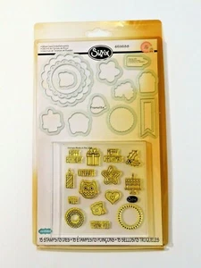 Sizzix Framelits 13 Stanzformen 15 Stempel Rad Karte Verzierungen 659888 Retired - Bild 1 von 5