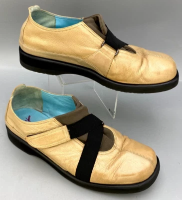 Thierry Rabotin Lena Zapatos Mujer 6 Mocasines Planos Beige Cuero Punta Redonda Informales Foto 1 de 4