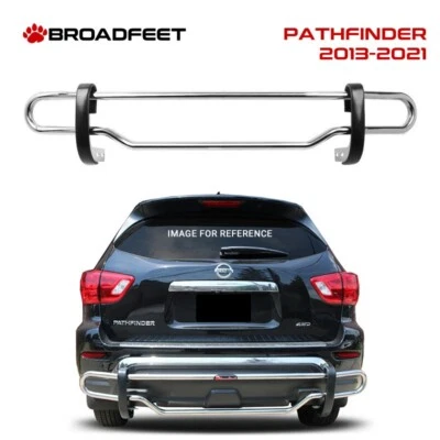 fits Nissan Pathfinder 2013-2021 Rear Double Pipe Tubular Bumper Guard Protector - Imagem 1 de 4