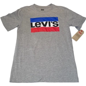 LEVI’S Perfect Graphic Tee Gray Kids T-shirt Boy’s Size Large 12-13 Years NWT - Picture 1 of 11