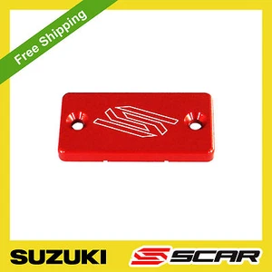 FRONT BRAKE RESERVOIR COVER SUZUKI RM RMZ 85 125 250 450 RM-Z250 RM-Z450 RED - Picture 1 of 1