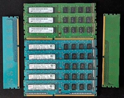 RAM Micron ou Hynix 2GB 1Rx8 DDR3 PC3-10600U-9-11-A1 - Photo 1/3
