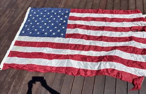 American Flag Nylon 5x8ft with 50 Embroidered Stars by Annin Flagmakers - Picture 1 of 10