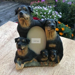 Rottweiler Puppies Picture Frame Dogs 3-1/2" x 5" 3D USA Easel Back So Cool - Picture 1 of 12