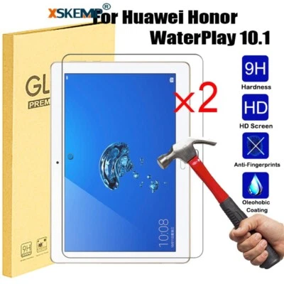 2Pcs Honor Water Play 10.1 HDN-W09 9H Tempered Glass Screen Protector Protective - Image 1 of 4