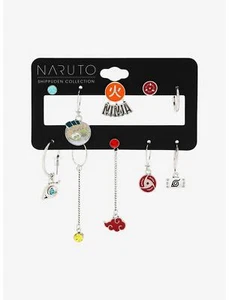 10x Naruto, Naruto Shippuden Japanese Anime Manga Mismatch Earring Set - Picture 1 of 2