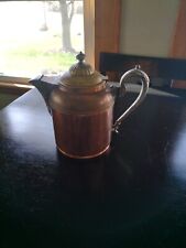 Antique Manning Bowman Co Coffee Pot Pat. 1899 Copper Brass Pewter