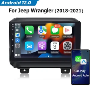 Android 12 For 2018-2021 Jeep Wrangler Car Radio Stereo GPS Navi WiFi CarPlay BT - Picture 1 of 12