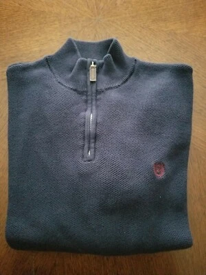 euc vintage Chaps sz xl blue 1/2 zip pullover sweater long sleeve - Image 1 of 4