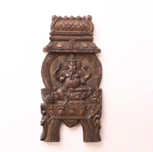 Ganesha Statue Kavadi Gopuram Carving Wall Hanging Vintage Home Temple Decor Art - Picture 1 of 4