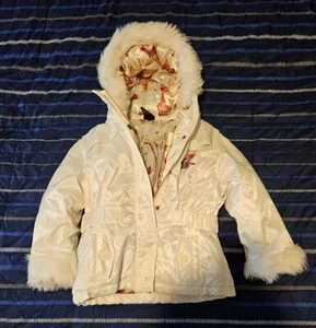 Vintage kleines Mädchen Disney "Hannah Montana" Winter Parka Jacke mit Kapuze 5-6 - Bild 1 von 5