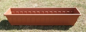 2 x 80cm Garden Troughs Patio Planters - Picture 1 of 4
