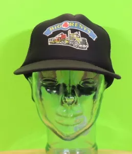 Rare Baseball Hat Trucker Cap VTG HTF Black Surfer Hipster Punk Big 4 Rents Mack - Picture 1 of 12
