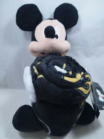 NHL Boston Bruins Disney Mickey Mouse Hugger 40"x50" Throw Blanket Set Cover