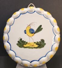 San Marciano Ceramiche Bird Yellow Blue Ceramic Kitchen Mold B60 Italy Rare 60s