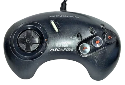 Genuine Sega Mega Drive Mega Fire 3 Button Controller - Model No MK-1657-50 - Image 1 of 2