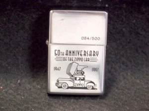 Zippo Vintage 1996 50 Aniversario del Coche Zippo Edición Limitada Nº 084 Sin Caja - Imagen 1 de 5