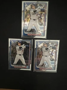 2024 bowman chrome Shohei Ohtani 3 Card Lot Dodgers - Picture 1 of 2