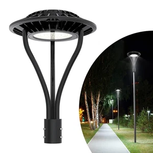 100W Led Post Top Light with Dusk to Dawn Sensor Outdoor Garden Yard Pole Lights - Picture 1 of 14