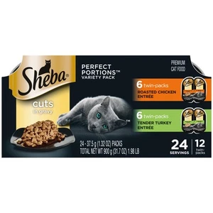 Sheba Perfect Portions Katzen-Nassfutter Schnitte in Soße Variety Pack, gebratenes Küken... - Bild 1 von 9