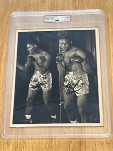 Original 1940s Ezzard Charles PSA Type 1 Boxing Photo Mirror Image Fight Pose - Picture 1 of 3