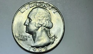 1982-P WASHINGTON QUARTER GRADES UNCIRCULATED...ACTUAL COIN #b22 - Picture 1 of 4