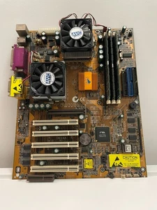 ECS D6VAA Dual  Motherboard with Pentium III CPU and 3x512M SDRAM +KB - Picture 1 of 11