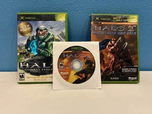 Halo GOTY, Halo 2, Halo 2 Multiplayer Map Pack, Xbox Original 3 Spiele Lot - Bild 1 von 8