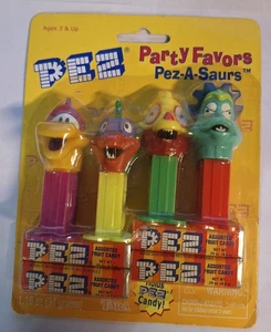 PEZ A Saurs Dispensers, PEZ Mini Party Favors 1999 NEW Sealed Package - Picture 1 of 2