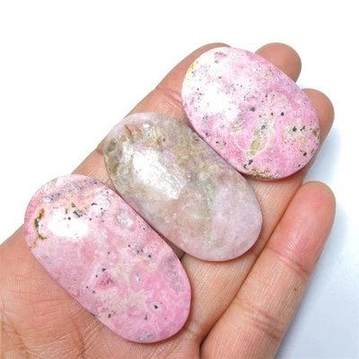 91g Natural Red Rhodonite Palm Quartz Crystal Stone Healing Argentina D11 - Image 1 of 4