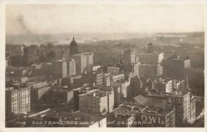 LP42 San Francisco California City and Harbor View 1914  RPPC Postcard - Picture 1 of 2