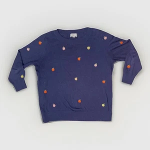 The Loft Fruit Embroidered Sweater Size Large - Picture 1 of 3