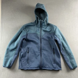 Alaskan Hard gear Jacket Mens Large Teal AKHG Polartec Hard face Fleece Full Zip - Picture 1 of 8