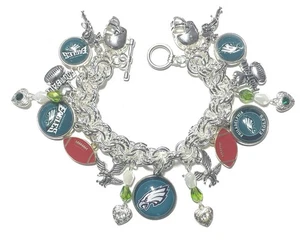 Philadelphia Eagles Charm Bracelet. FREE SHIPPING for Short!!!! Time!! - Picture 1 of 1