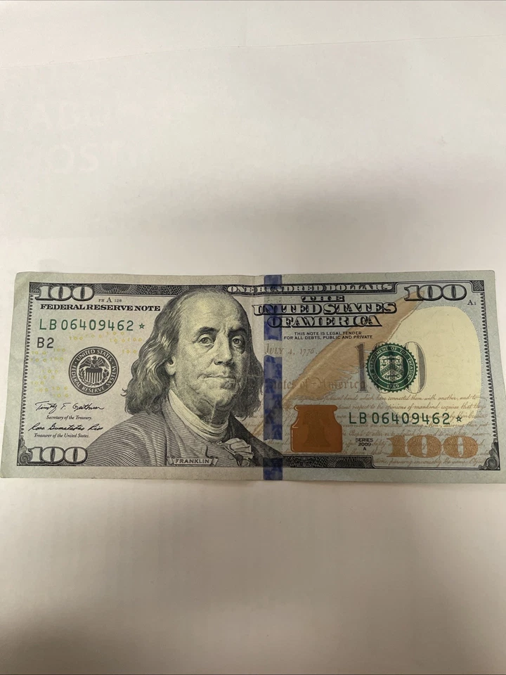 2009A U.S. $100 ONE HUNDRED DOLLAR STAR NOTE LB06409462* Rare - Image 1 of 4