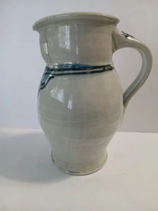 Vintage handgeworfen Kunst Stidio Keramik Topf Krug Kobaltblau gestempelt "SW" - Bild 1 von 8