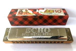 Cañas de campana eco vintage M Hohner Grand Prix armónica en llave de G en caja - Imagen 1 de 14