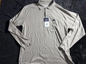 Architect Luxury Pocket Polo Long Sleeve Shirt Cotton Blend, Size L NWT - Picture 1 of 9