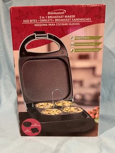 NUOVO Brentwood 3 in 1 macchina da colazione morsi uova, frittate panini e altro - Foto 1 di 6