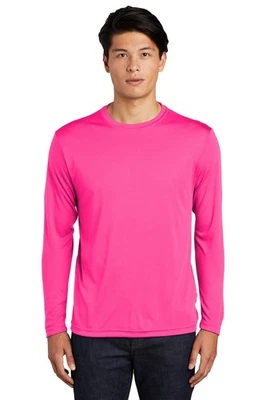 Camiseta de competidor Sport-Tek para hombre manga larga que absorbe la humedad Dri-Fit ST350LS Foto 1 de 3