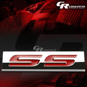 CARRO 3M CINTA EN METAL EMBLEMA PEGATINA LOGOTIPO ADORNO INSIGNIA PULIDO ROJO LETRAS SS - Imagen 1 de 3