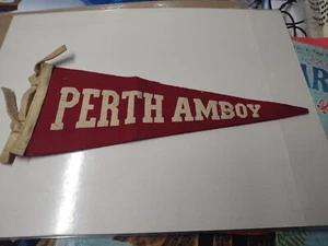 Old Rare VTG PERTH AMBOY New Jersey NJ PENNANT BANNER HIGH SCHOOL PANTHERS PAHS? - Picture 1 of 5