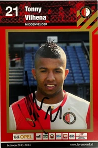Tonny Vilhena, Feyenoord Rotterdam, sign. AK 2013/14 *NIEDERLANDE* - Bild 1 von 1