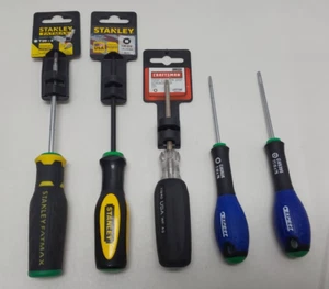 Lote de 5 Destornilladores Craftsman, Stanley, Expert Mixtos Torx/Cabeza Cuadrada - NUEVO - Imagen 1 de 14
