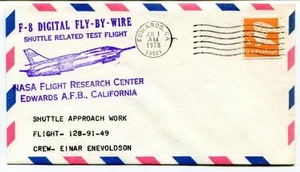 1978 F-8 Digital Fly-By-Wire Shuttle Related Flight 128-91-49 Edwards Enevoldson - Imagen 1 de 1