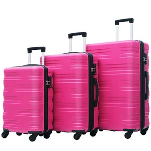 3Pcs Luggage Suitcase Set Hardshell Expandable TSA Lock Spinner 20" 24" 28" Pink - Picture 1 of 5