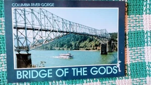 BEAUTIFUL POST CARD COLUMBIA RIVER GORGE BRIDGE OF THE GODS OREGON / WASHINGTON. - Picture 1 of 11