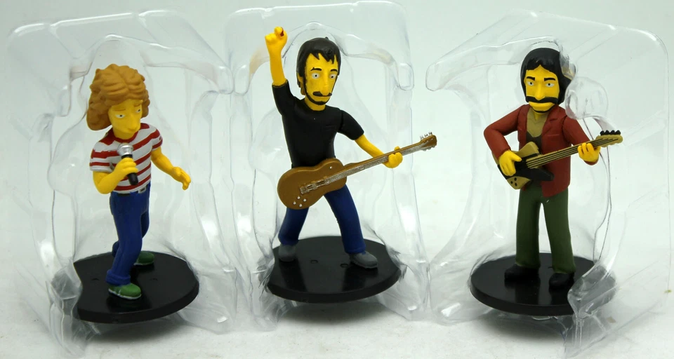 Simpsons The Who Roger Daltrey,Pete Townshend,Entwistle 2" Figures NECA Wizkids